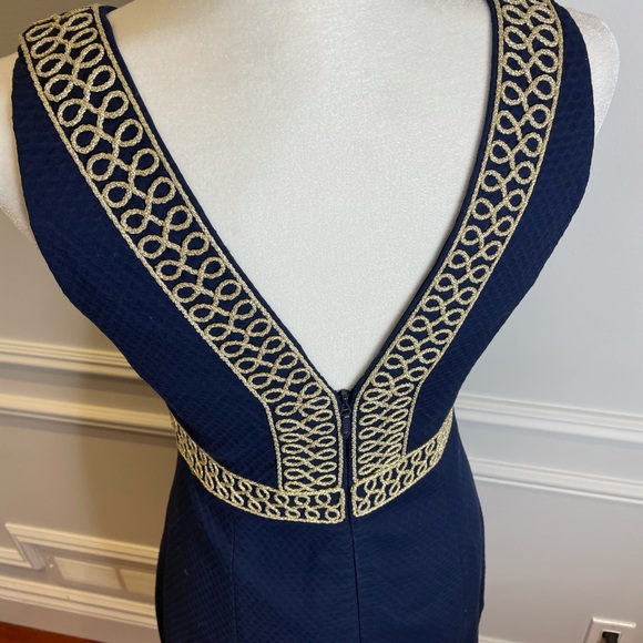 Lilly Pulitzer Aveline Shift NWT Navy Gold 2 - Picture 6 of 16